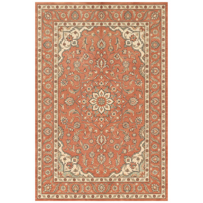 Tapis Aspen2 traditionnel persan audacieux, de couleur orange, ivoire, or, vert et gris, lavable à la machine, antidérapant, à poils courts, pour l'intérieur et l'extérieur, adapté aux animaux domestiques, idéal pour le salon, la chambre, la salle à manger, l'entrée, le couloir ou le bureau.