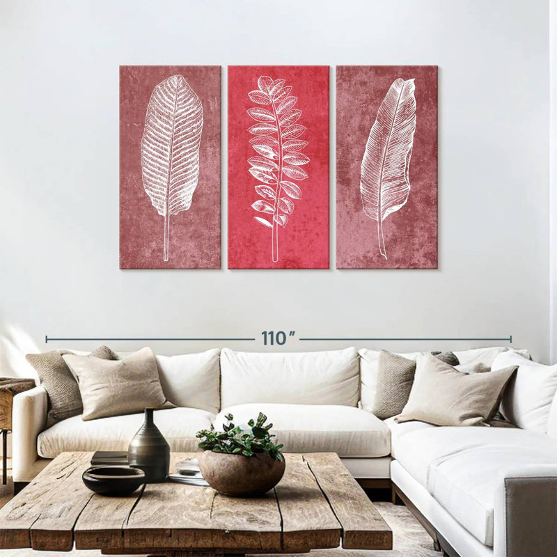 Harnek Leaf Imprints, 48" H x 74" W