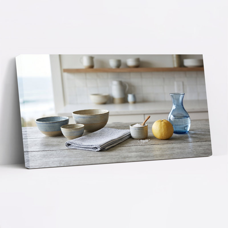 Ensemble de 1 tableau sur toile « Nature morte de cuisine », 58“W x 28”H, Wrapped Canvas