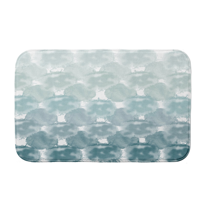 Tapis pour salle de bain Hephzibah, Bleu sarcelle, l 24 po x L 36 po
