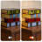 6.7" Tiffany Style Stacked Books Stained Glass Table Lamp (Bulb Included) For Bedroom Nightstand Living Room Study Library