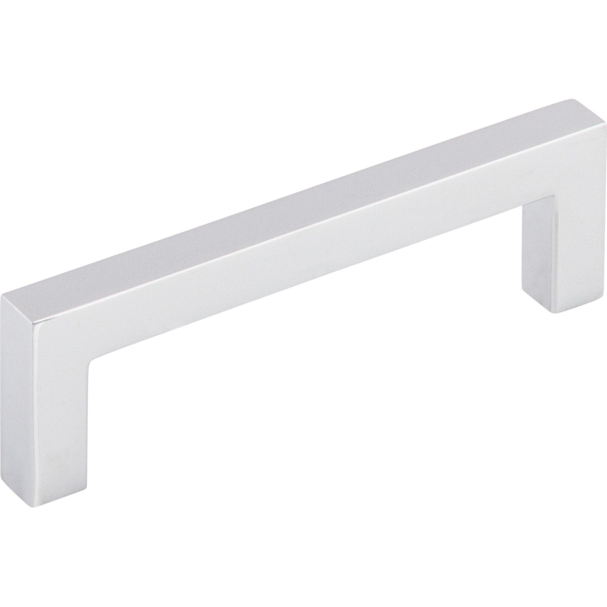 Square Bar pull, Polished Chrome, 3 3/4" Center to Center