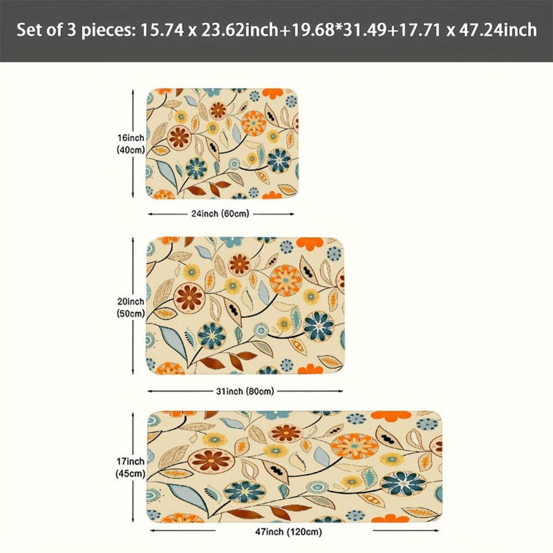 Tapis de cuisine abstrait Mid-Century Sage