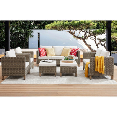 Duponta 9 - Person Patio Conversation Set with Cushions