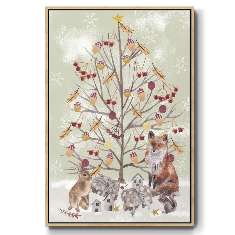 Collection Christmas Time, toile tendue avec châssis en B, H 41 po x l 27 po x P 1,5 po, Naturel