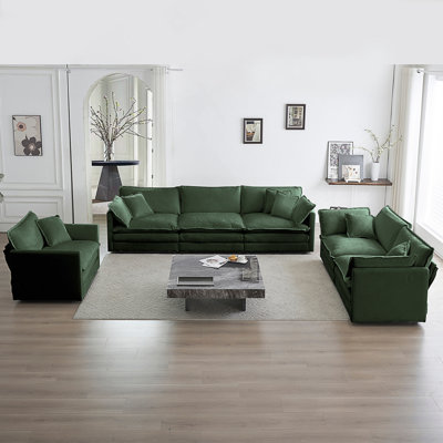 Ensemble de canapé modulaire à assise très profonde 3 pièces pour salon, canapé surdimensionné, canapé 3 places, causeuse et canapé simple