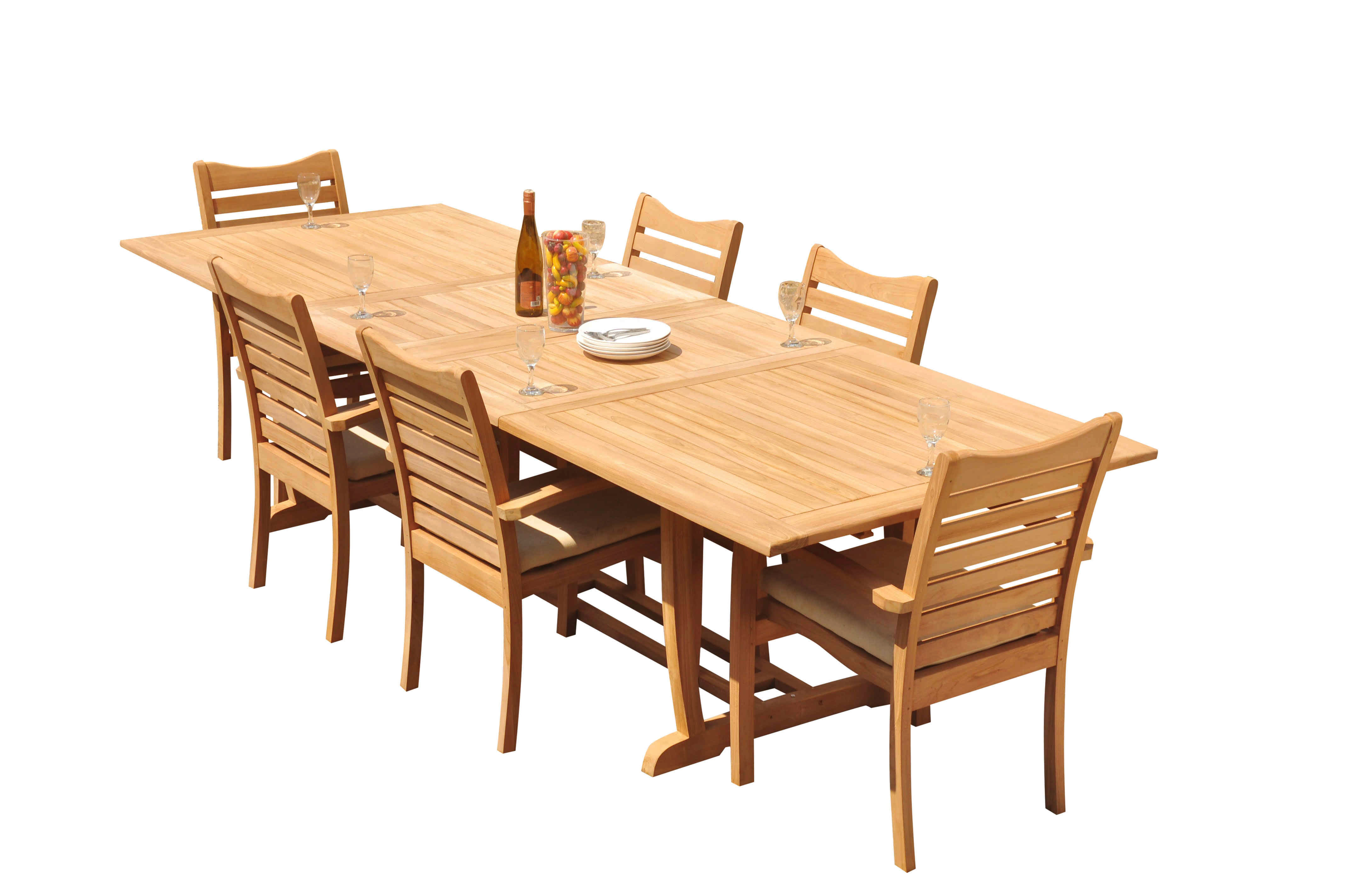 Teak Smith Rectangular 8 - Person Teak Dining Set | Wayfair