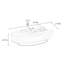 Table basse ovale de luxe crème légère