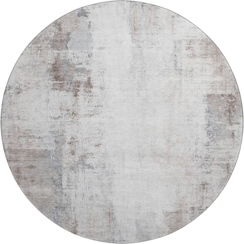 Premium Machine Washable Mayfield  modern Rug, Taupe, 8' Round