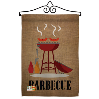 Impressions de barbecue décoratives en polyester de 2 côtés 19 po x 13 po ensemble de drapeau