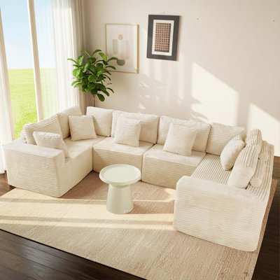Canapé modulaire ergonomique avec méridienne réversible