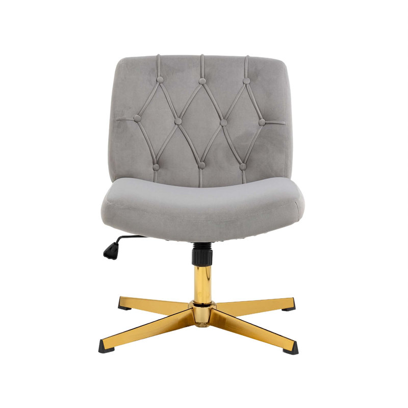 Doloris Velvet Task Chair, Gray