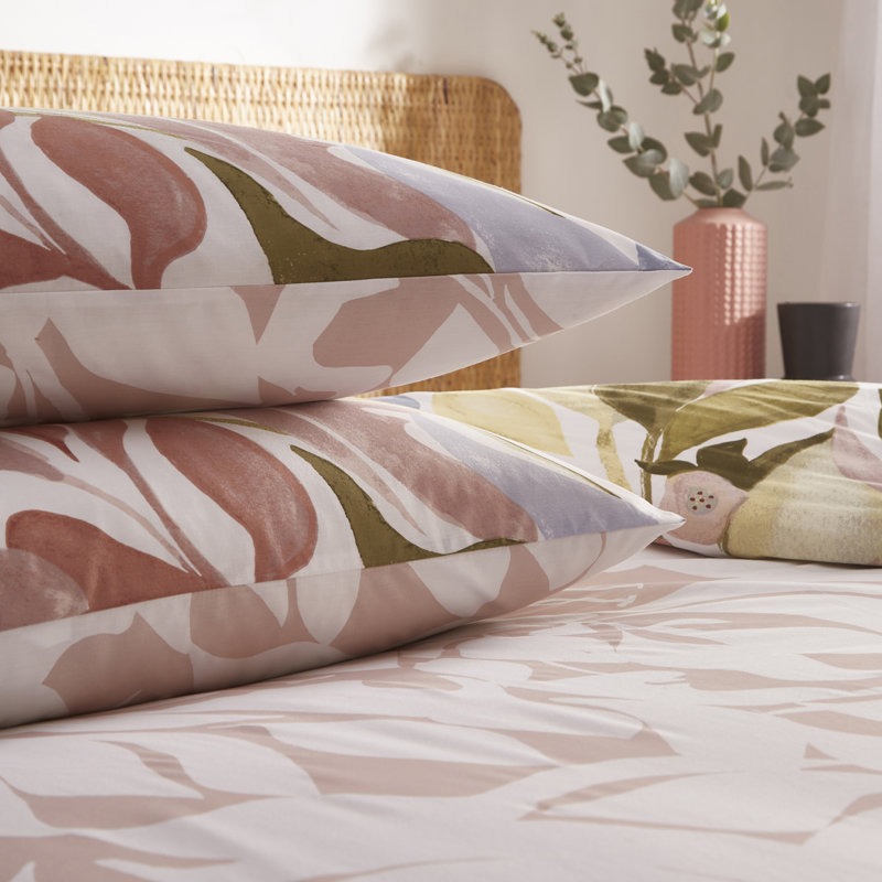 Cotton Blend Abstract Duvet Cover Set with Pillowcases, 200cm W x 200cm L