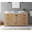 Cala 61'' Stone Double Bathroom Vanity Top with Sink