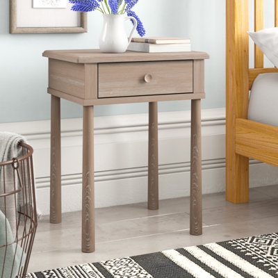 Gulfport 50cm W Solid + Manufactured Wood Bedside Table