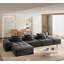 Canapé modulaire Boneless Modern 6 pièces avec 6 coussins pour une combinaison polyvalente et un salon confortable-528581598