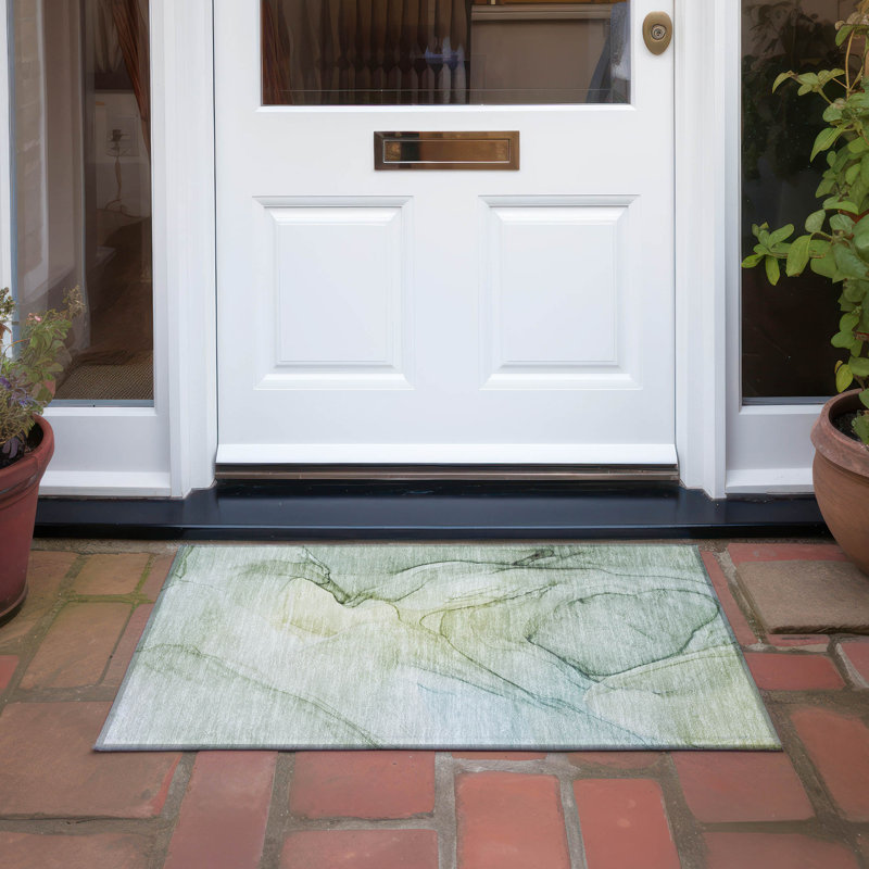 Tapis intérieur / extérieur Alfonzo avec envers antidérapant, Rectangle 1 pi 8 po x 2 pi 6 po