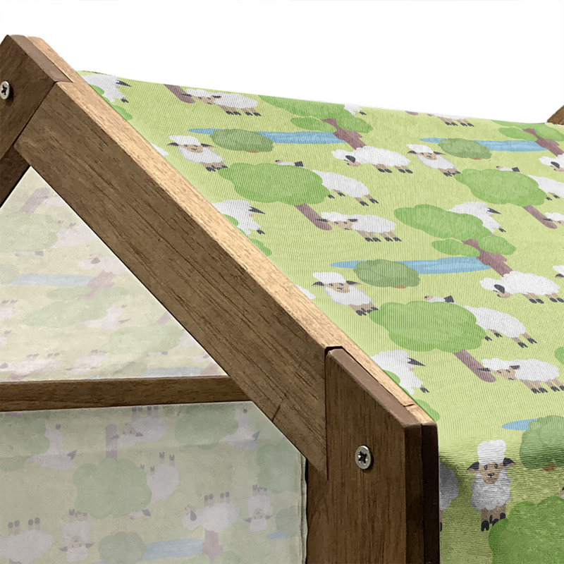 Niche pour chien en bois, H 25,59 po x l 29,53 po x P 21,65 po