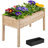 Rigney  Outdoor Fir Wood Elevated Planter with Fabric Liner & Drainage Holes-1926726155-1926726156