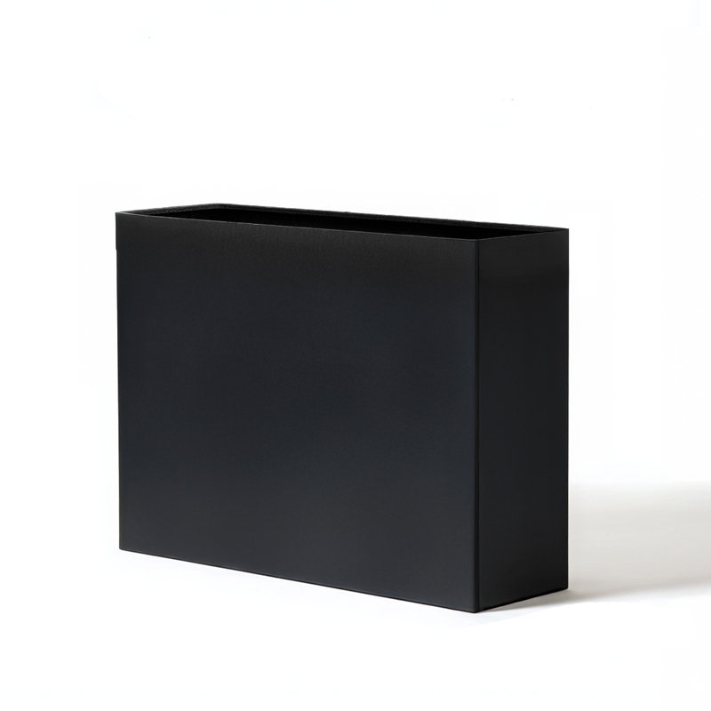 Galvanised Trough Planter - 90cm X 82cm, Black