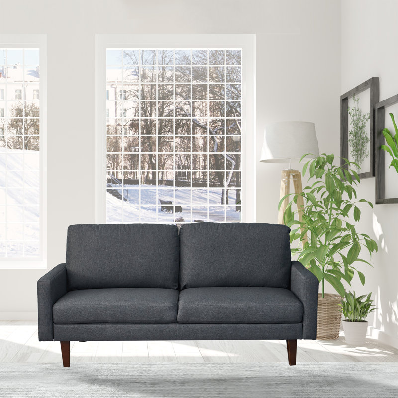 Monserat 70'' Upholstered Sofa, Dark Gray