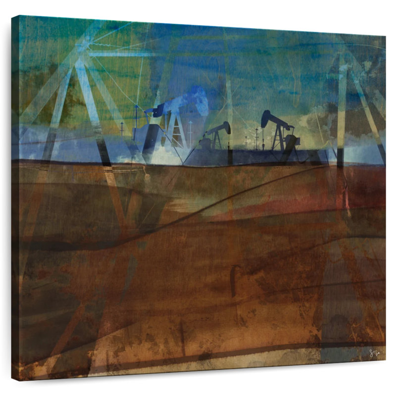 Lilie Oil Rig Abstraction II, 20" H x 20" W
