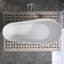 Baignoire à surface solide autoportante autoportante blanche matte avec drain central 62 po