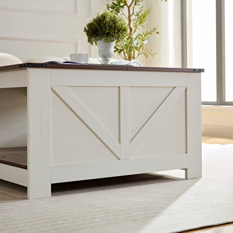 Table basse Table basse de style campagnard avec rangement