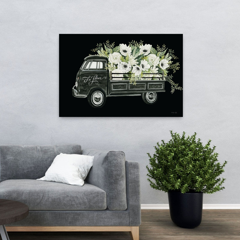 Art floral contemporain fantaisiste, H 32 po x l 48 po