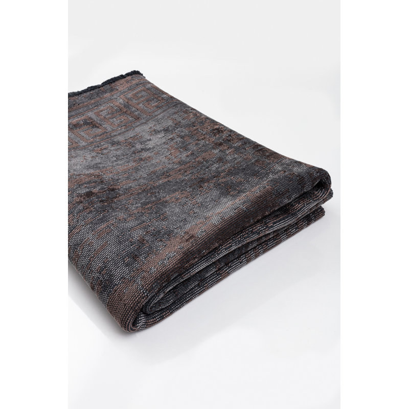 Rapture Gray/Brown Camouflage Luxury Area Rug, Rectangle 7'10" x 11'2"