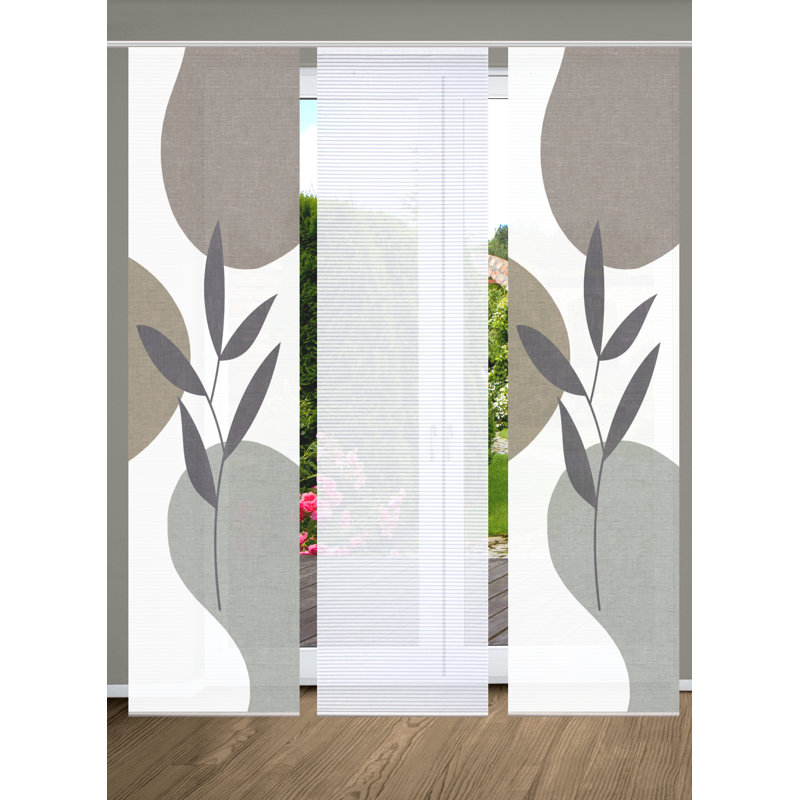 Semi Sheer Sliding Panel, Stone colors
