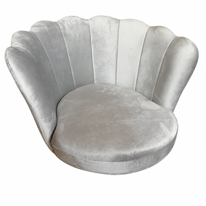 Octavius Velvet Barrel Chair, Grey