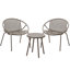 werph 3-Piece Patio Furniture Set With Bistro Table & 2 Resin Chairs, Outdoor Conversation Set For Garden, Poolside