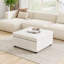 Repose-pieds carré avec rangement en cuir Brixton Classic-122906906