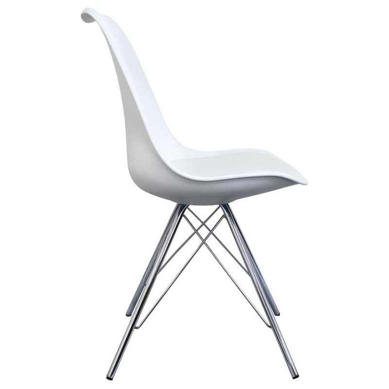 Topeka 45cm H Upholstered Side Chair, White
