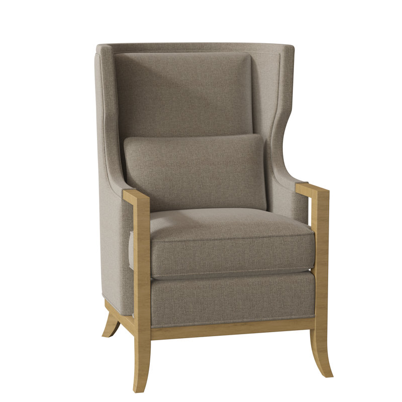 Martin Upholstered Wingback Chair, Tobacco, Linen (3152 72)