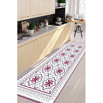 Hartigan Vinyl Machine Printed Area Rug