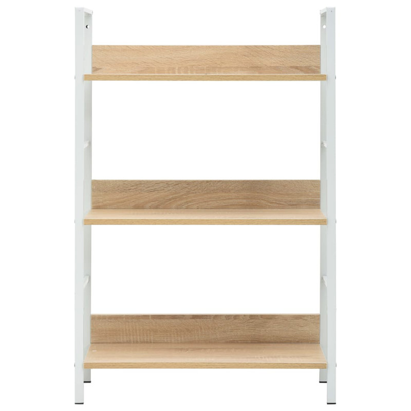Minkler Bookcase, White/Oak