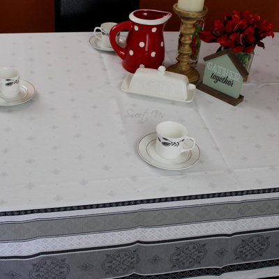 Nappe en coton à motif floral résistant aux éclaboussures