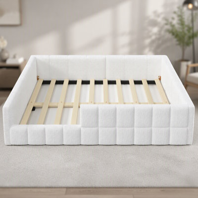 Lit de jour rembourré, lit de plancher pour chambre à coucher