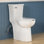Toilette très haute 21 po avec siège à fermeture douce et toilette 21 pièces pour salle de bain