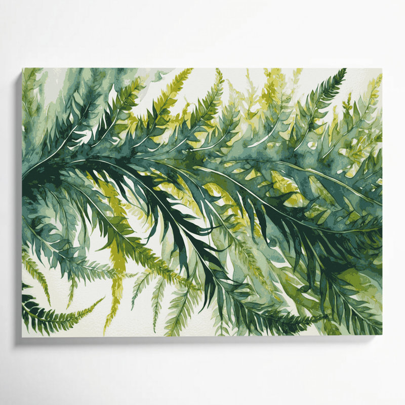 Art mural sur toile Botanical Pteris, H 12 po x l 18 po