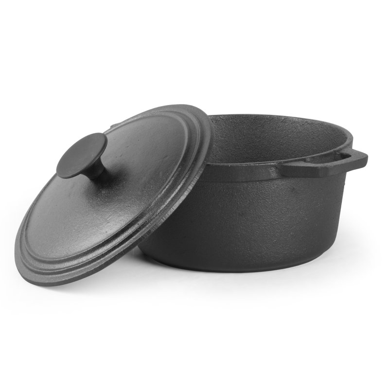 CHCI Series Commercial Chef Cast Iron Dutch Oven, 3.4 qt