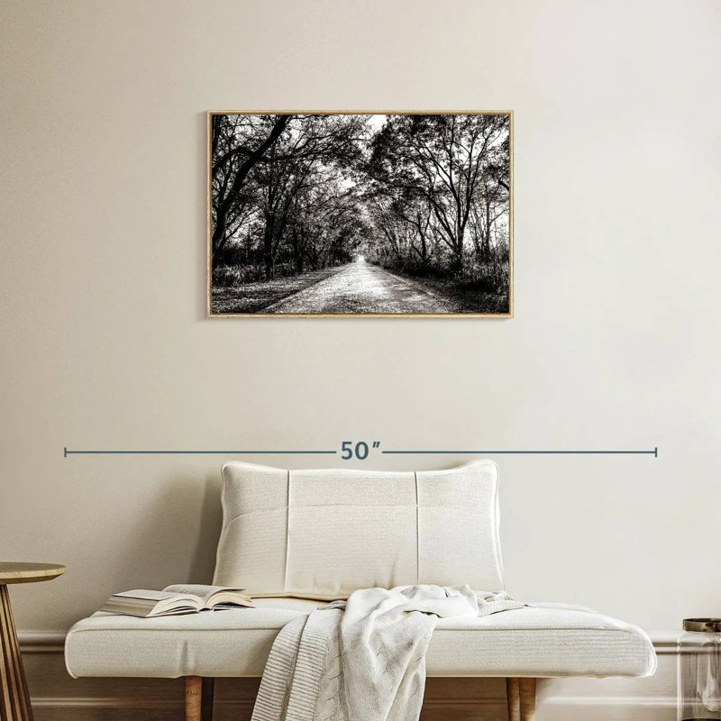 Chemin forestier BW, Cadre flottant en bois naturel, 31 po x 21 po