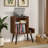 Record Storage Cabinet with Audio Shelf and Built-In Power Outlet for Bedroom, Living Room, Small Spaces-1401808964