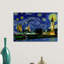 London, England Starry Night Skyline - impression d'art graphique-52462521-52462523
