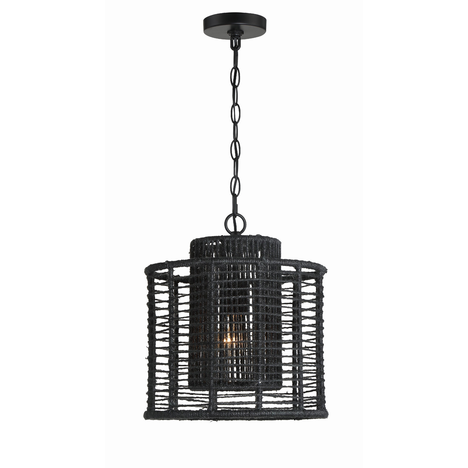 Karlie 1 - Light Drum Pendant, Matte Black