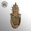 Heurtoir de porte en forme de ananas en laiton antique avec quincaillerie de fixation