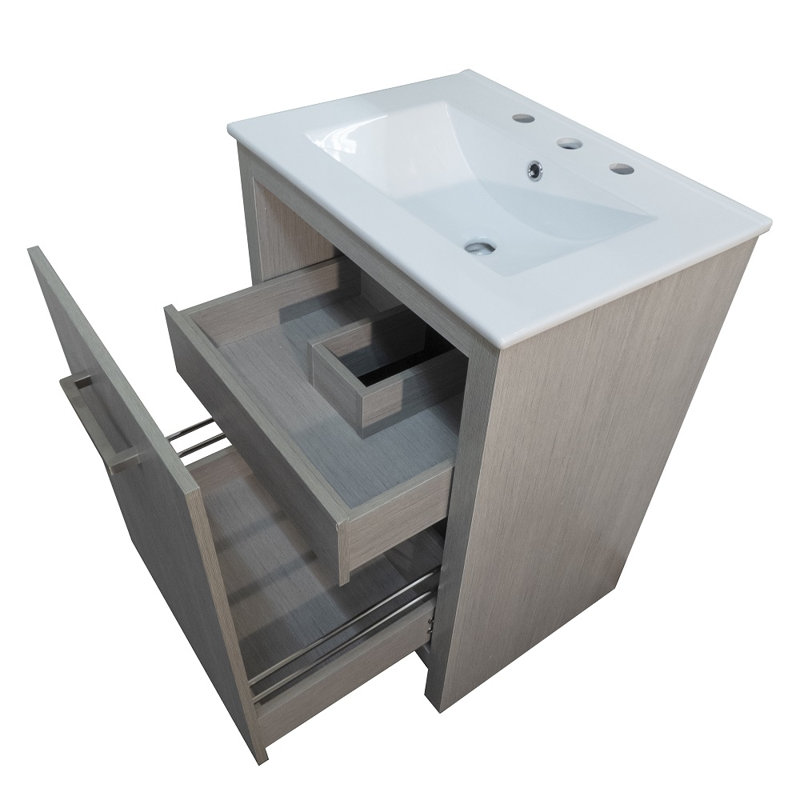 Meuble-lavabo de salle de bain simple 24 po Bedonia