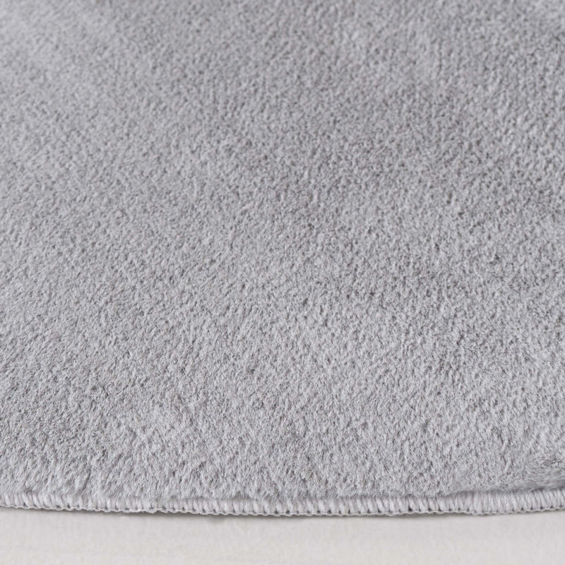 Tapis de couleur unie Raeyonna, Rond 6 pi